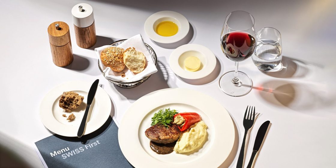 Swiss First Class menu